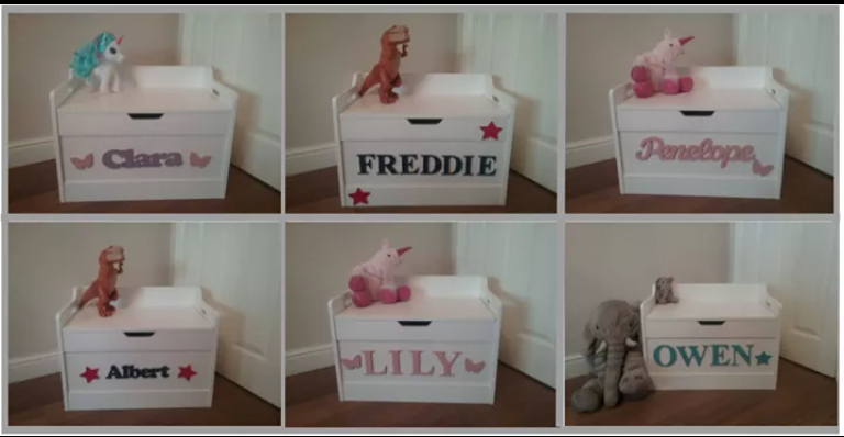 kids personalised toy box